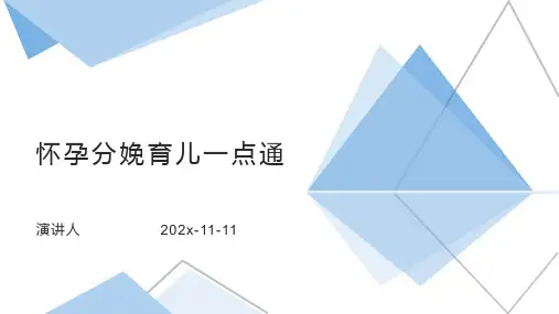 怀孕分娩育儿一点通PPT模板