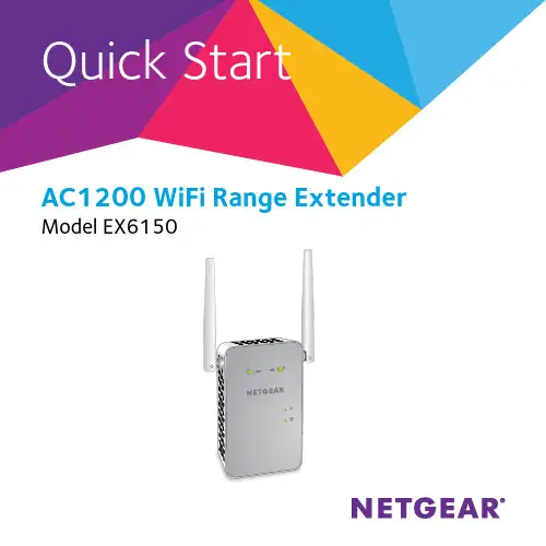 NETGEAR AC1200 WiFi Range Extender 模型 EX6150 使用说明书