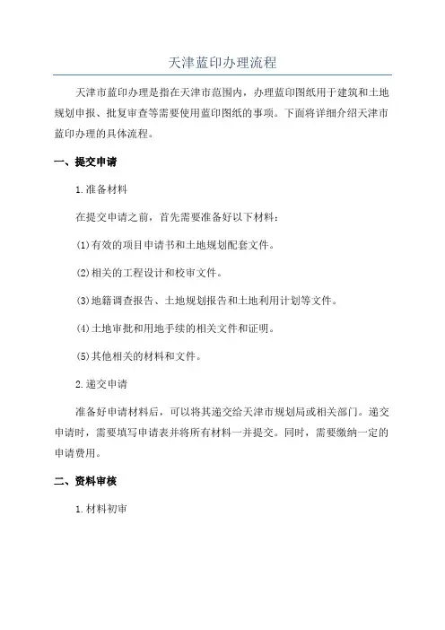 天津蓝印办理流程