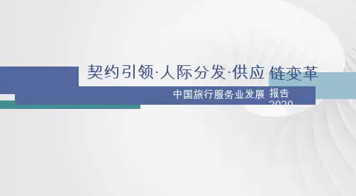 中国旅行服务业发展报告2020