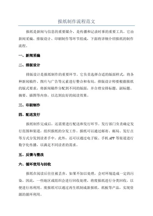 报纸制作流程范文