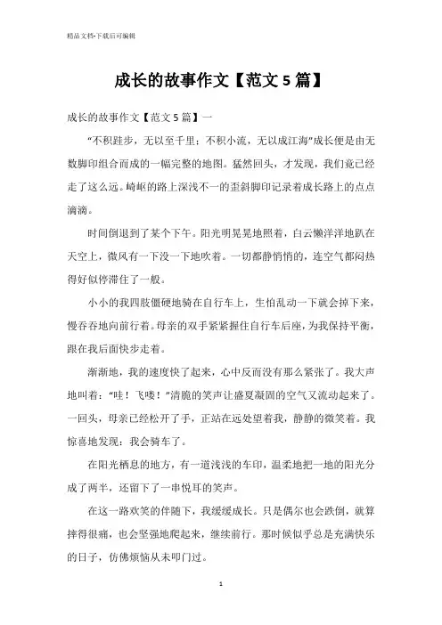 成长的故事作文【范文5篇】
