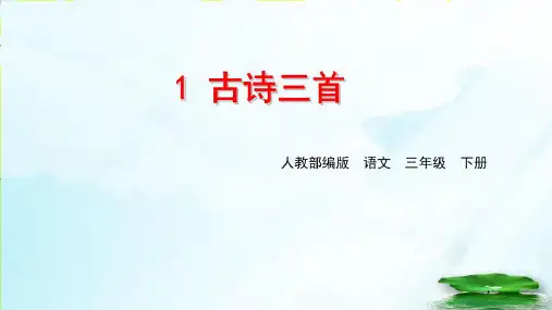 人教部编版三衢道中ppt优质课件1