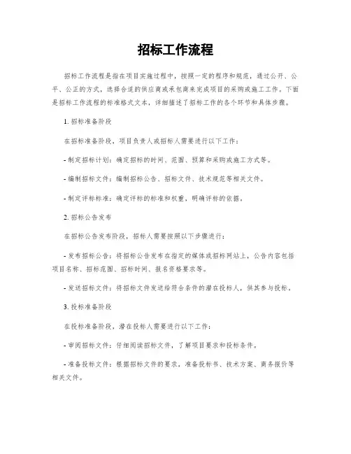 招标工作流程