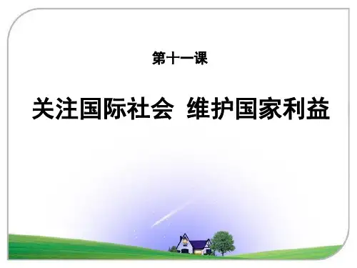 第十一课关注国际社会-维护国家利益