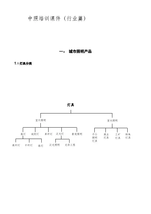 培训课件(照明行业)