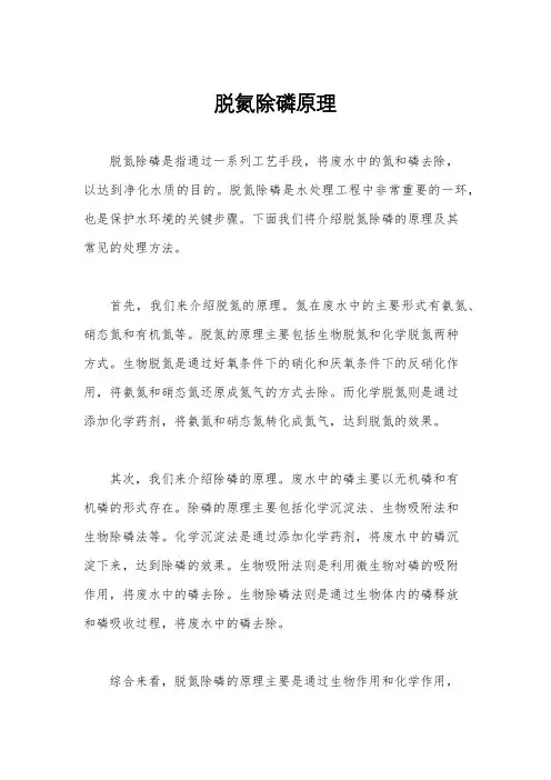 脱氮除磷原理