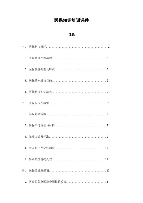 医保知识培训课件