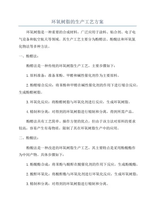 环氧树脂的生产工艺方案