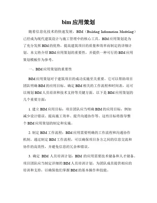 bim应用策划