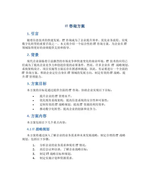 it咨询方案