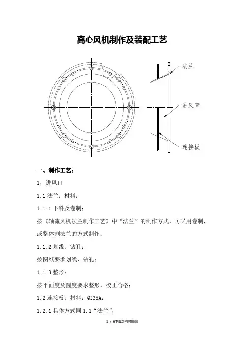 离心风机制作及装配工艺