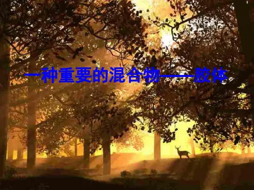 【高中化学】一种重要的混合物——胶体PPT课件
