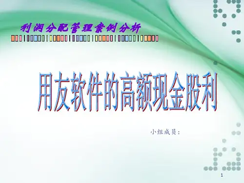 利润分配管理案例——用友ppt课件