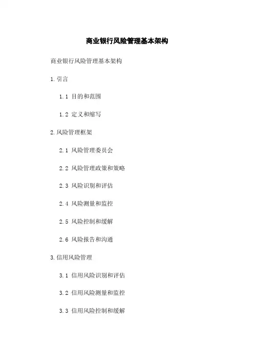 商业银行风险管理基本架构