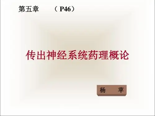 传出神经系统概论
