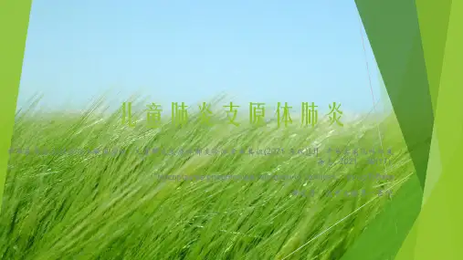 儿童肺炎支原体肺炎PPT