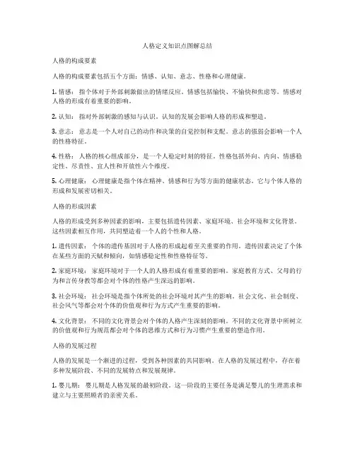 人格定义知识点图解总结