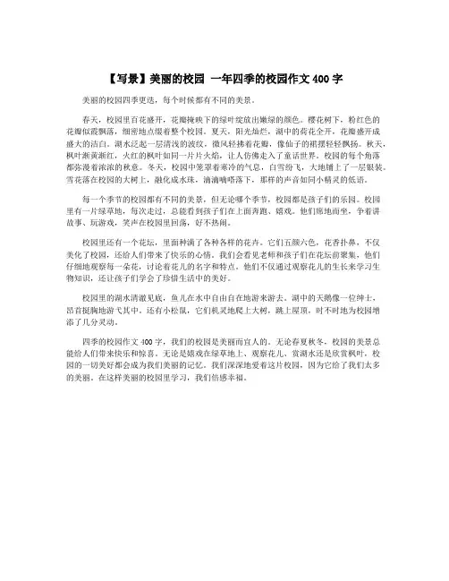 【写景】美丽的校园 一年四季的校园作文400字