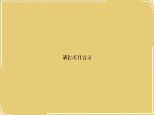 销售项目管理【共38张PPT】