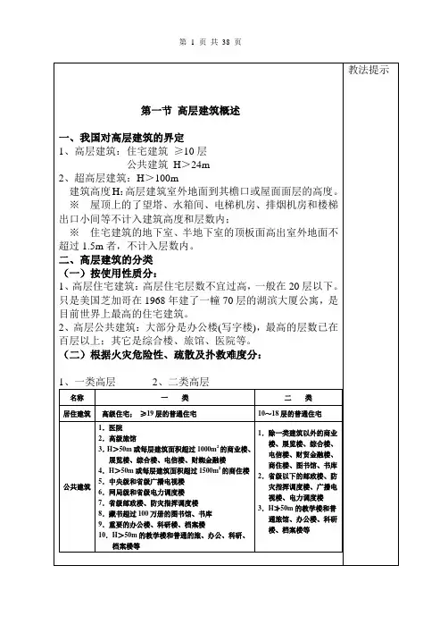 高层旅馆讲义