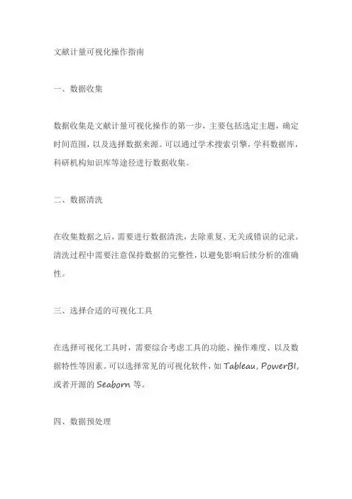 文献计量可视化操作的步骤
