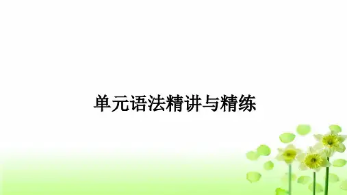 人教版八年级英语下册Unit 1单元语法精讲与精练课件