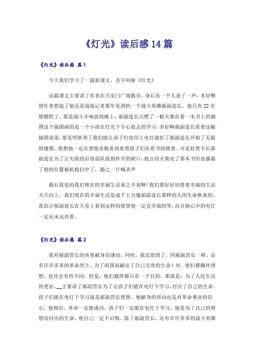 《灯光》读后感14篇