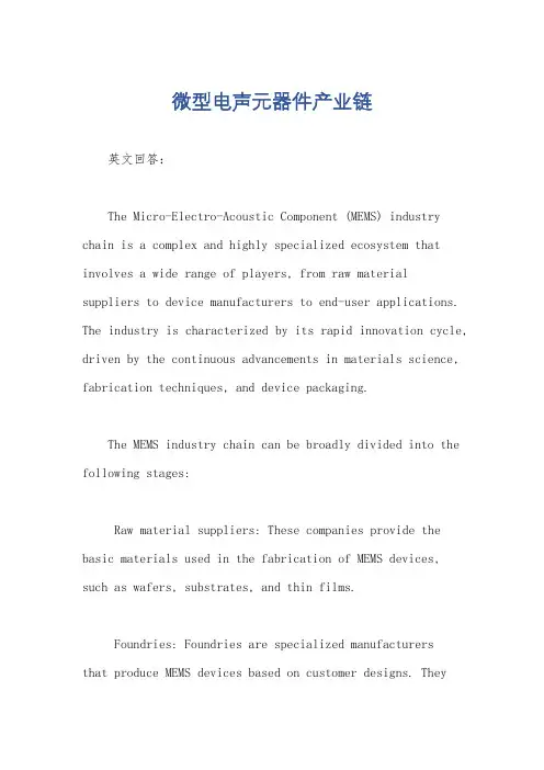 微型电声元器件产业链