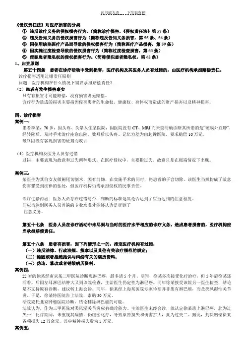 侵权责任法考试试题