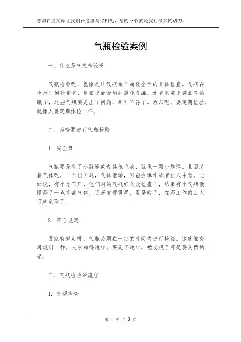 气瓶检验案例