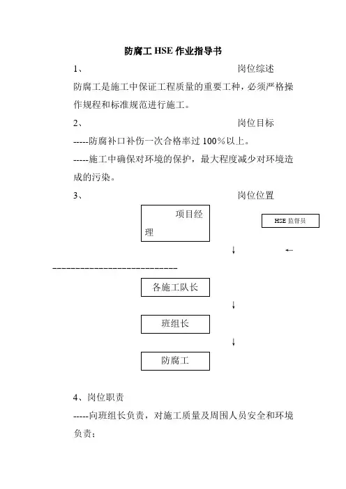 防腐工HSE作业指导书