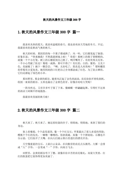 秋天的风景作文三年级300字