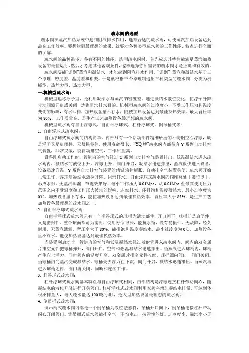疏水阀选 型