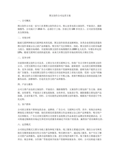 图文创作公司运营方案