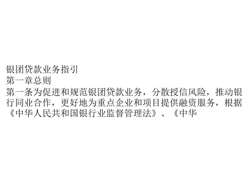 银团贷款业务指引PPT(共 65张)