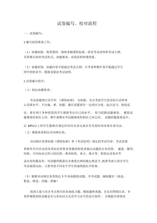 编写、校对流程