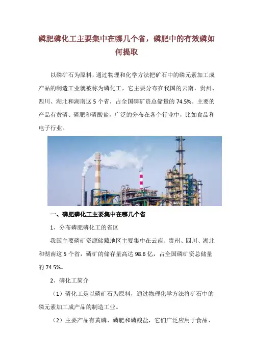 磷肥磷化工主要集中在哪几个省,磷肥中的有效磷如何提取