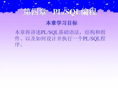 PLSQL编程