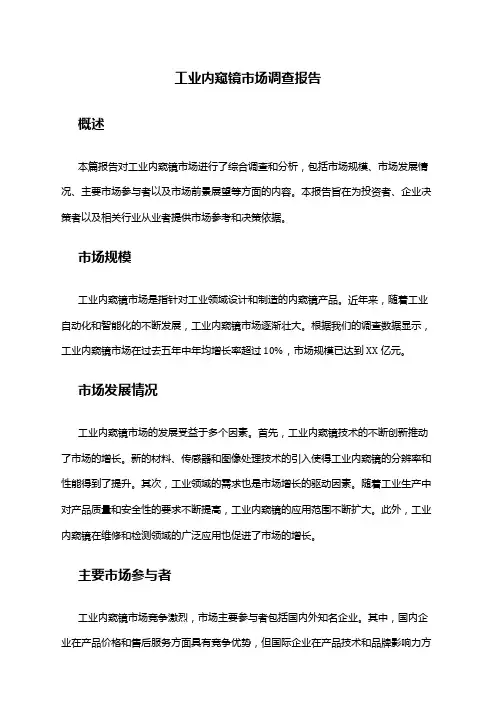 2024年工业内窥镜市场调查报告
