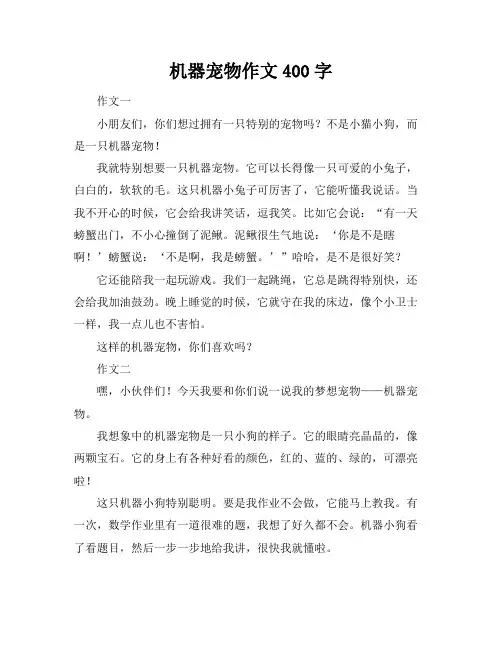 机器宠物作文400字