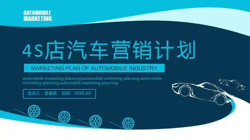 4S店汽车营销策划动态PPT