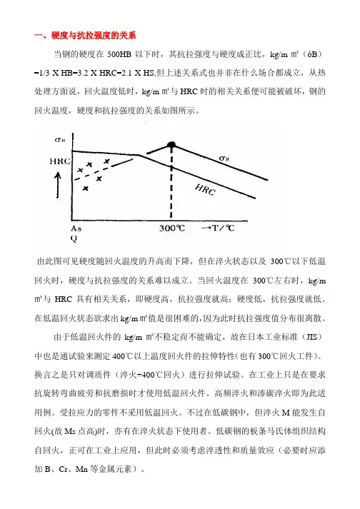 硬度与抗拉强度的关系对照表