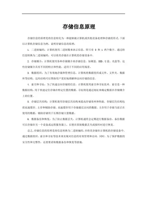存储信息原理