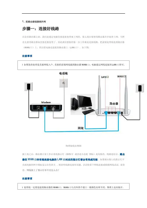 水星路由器设置说明书完全版(带图)