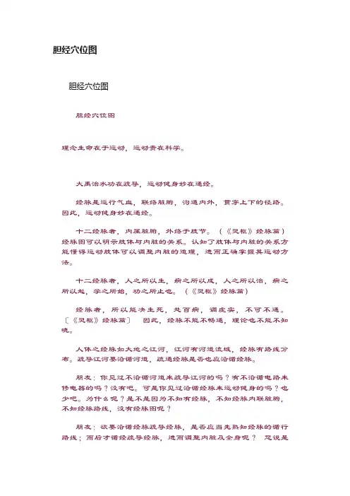 胆经穴位图