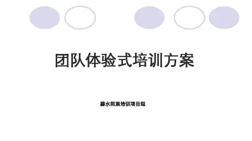 团队体验式培训方案.ppt