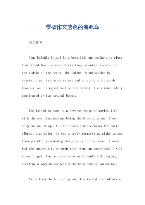 梗概作文蓝色的海豚岛