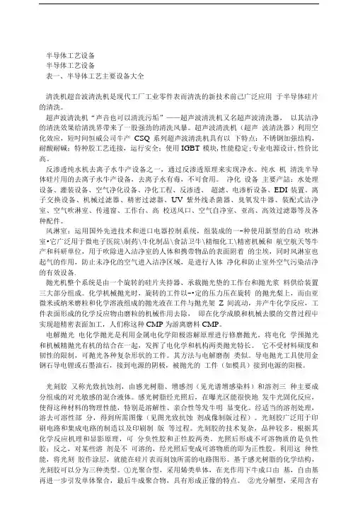 半导体工艺设备基础知识概况.doc
