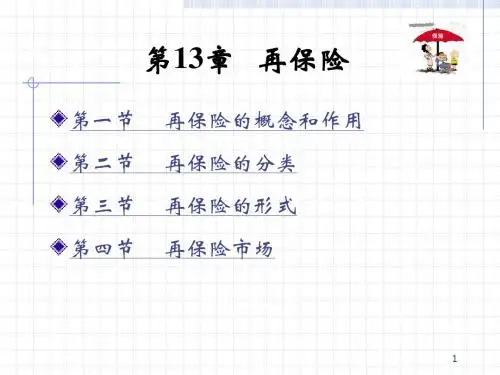 保险学教程(第13章)-再保险